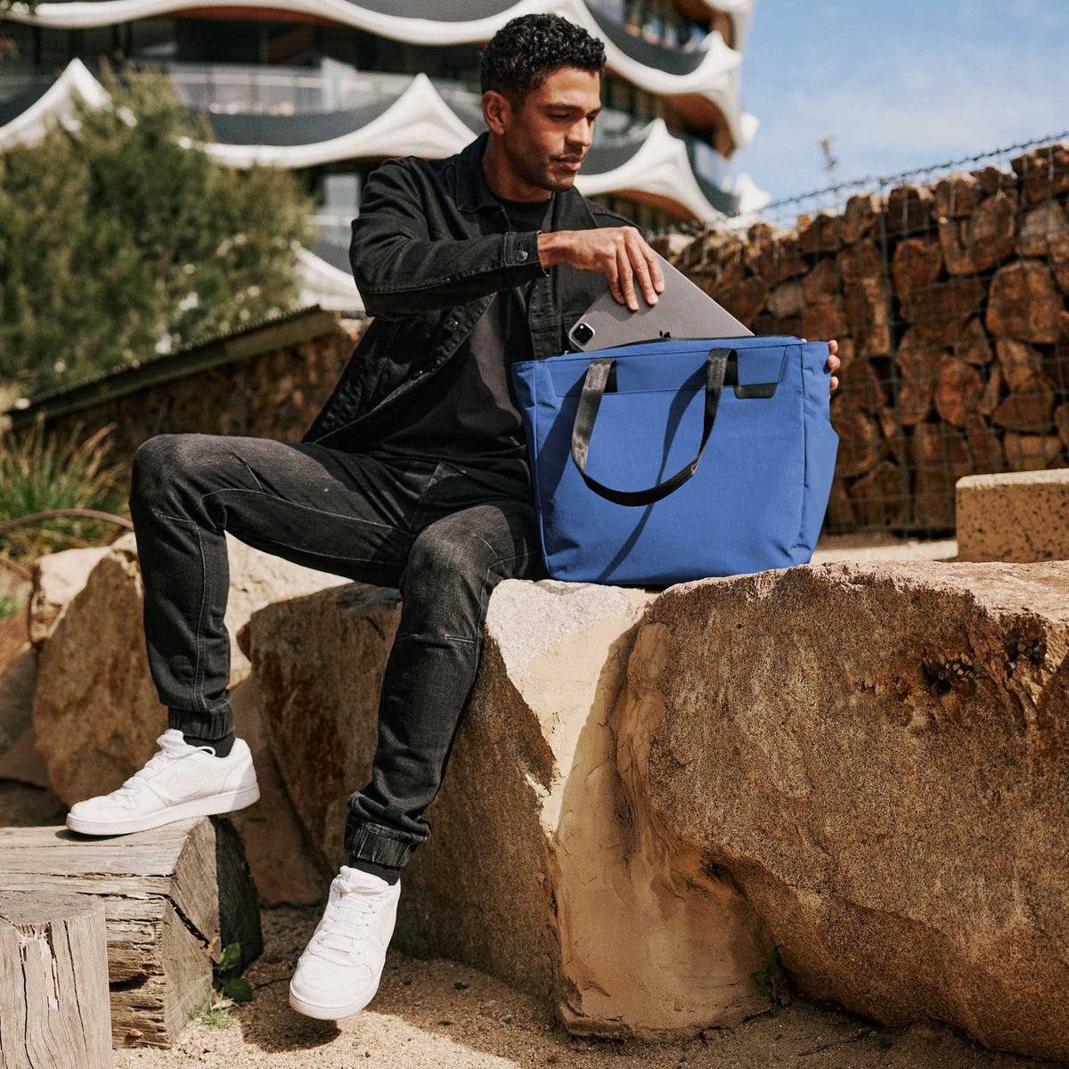 Metro Tote Alpaka AA010500618 Tote Bags One Size / Blue | Axoflux 210D