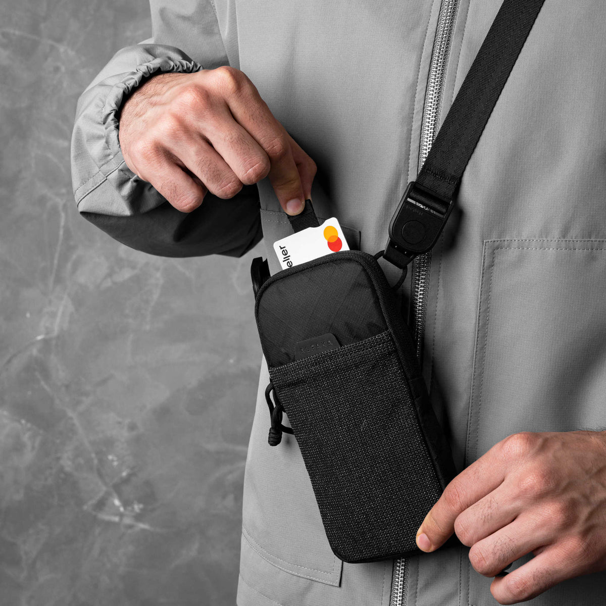 Modular Shoulder Pocket Slim Alpaka AD010920130 Phone Pockets Slim / Black Ultradyne 100D