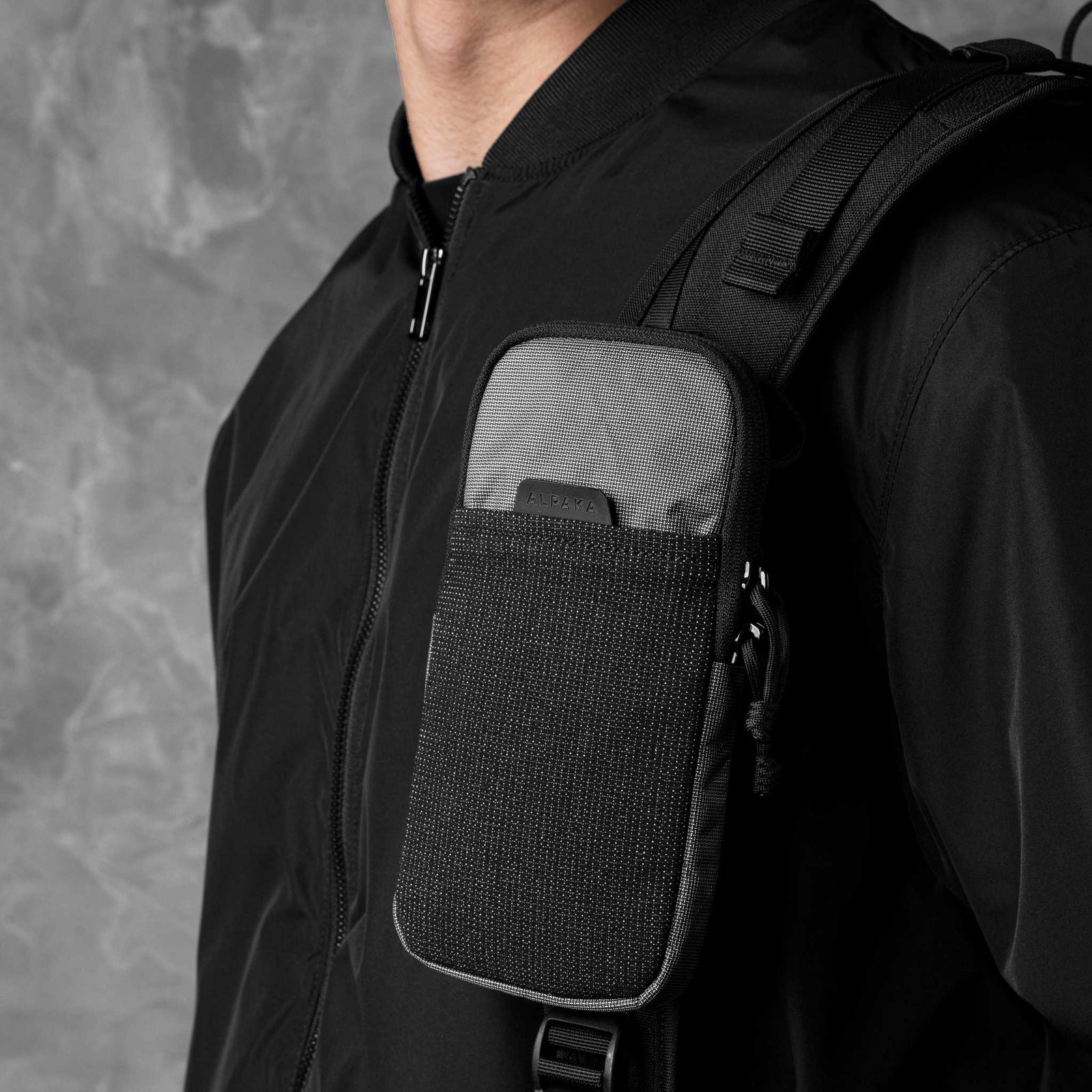 Modular Shoulder Pocket Slim Alpaka AD010920230 Phone Pockets Slim / Grey Ultradyne 100D