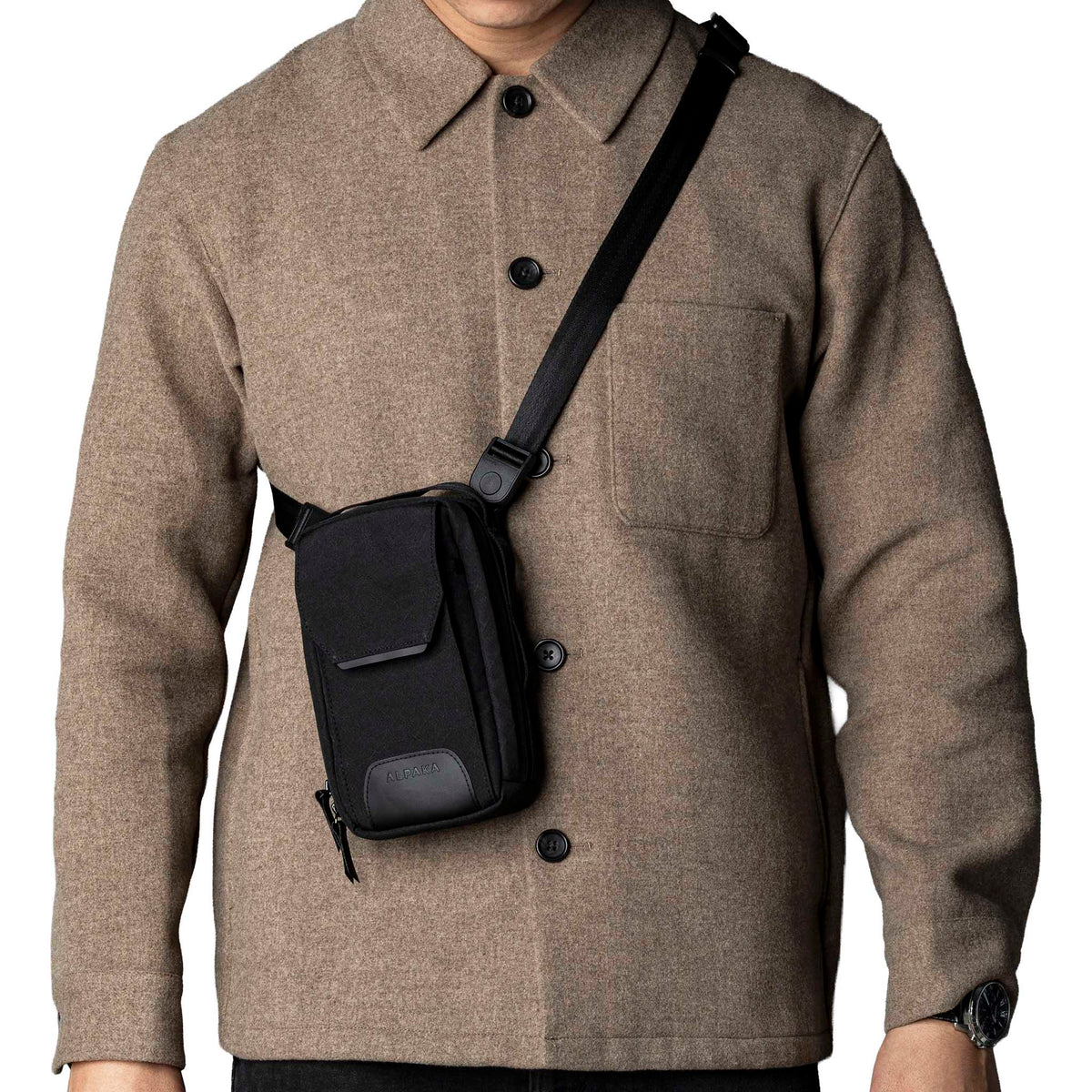 Modular Sling V2 Alpaka AD010740122 Sling Bags One Size / Black | Axogrid 300D