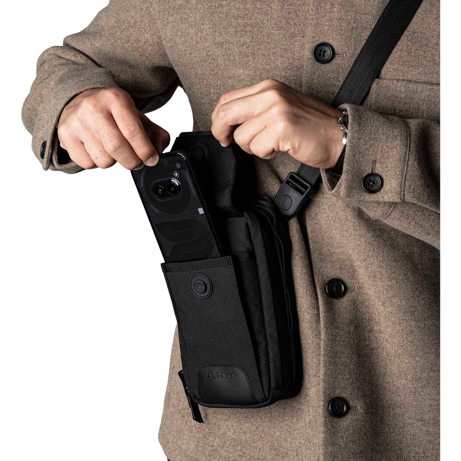 Modular Sling V2 Alpaka AD010740122 Sling Bags One Size / Black | Axogrid 300D