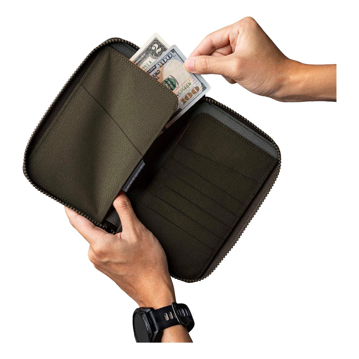 Zip Passport Wallet Alpaka AD010860522 Wallets One Size / Army Green | Axogrid 300D