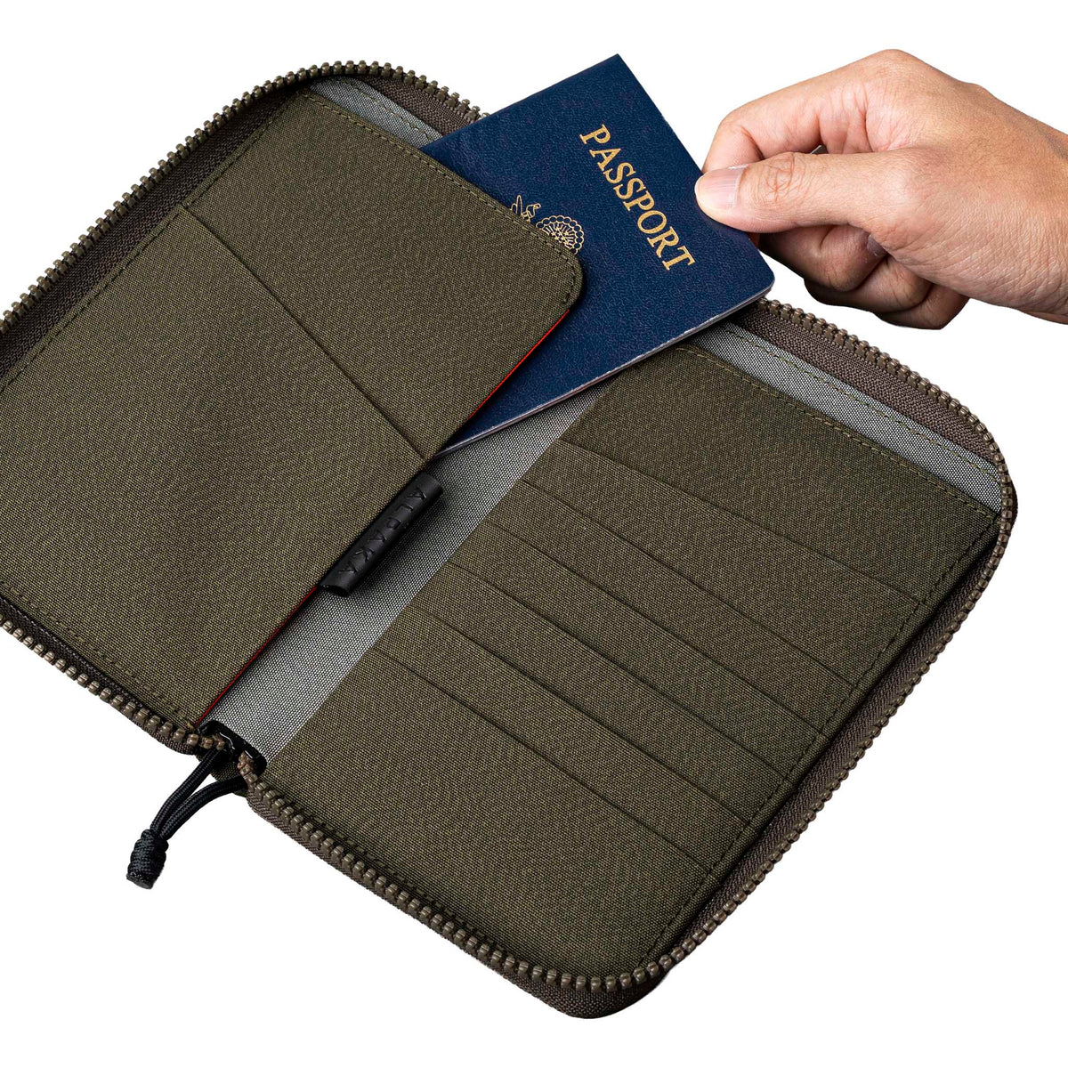 Zip Passport Wallet Alpaka AD010860522 Wallets One Size / Army Green | Axogrid 300D
