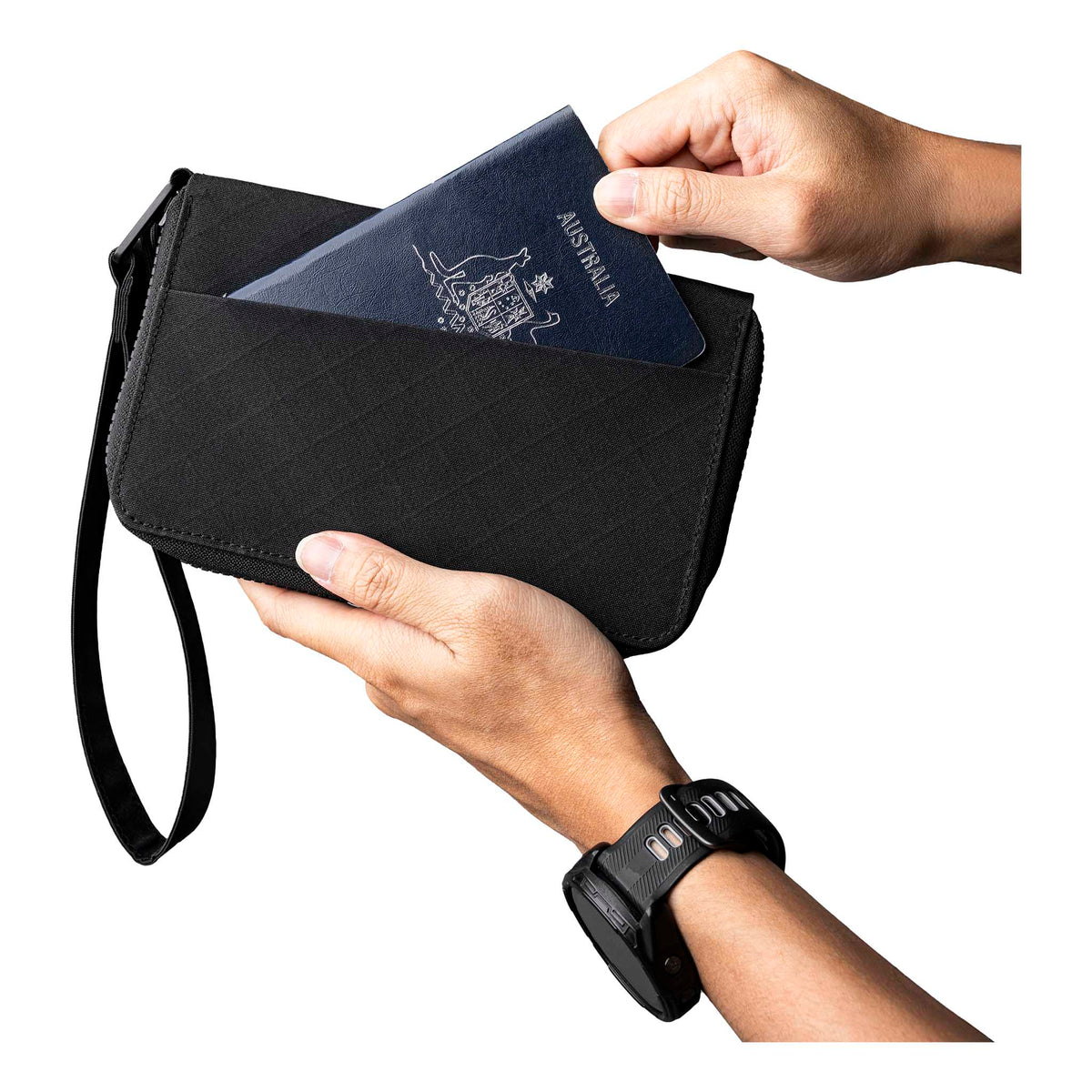 Zip Passport Wallet Alpaka AD010860122 Wallets One Size / Black | Axogrid 300D