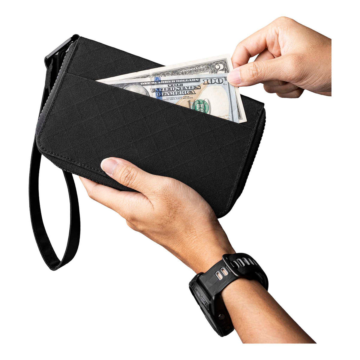 Zip Passport Wallet Alpaka AD010860122 Wallets One Size / Black | Axogrid 300D