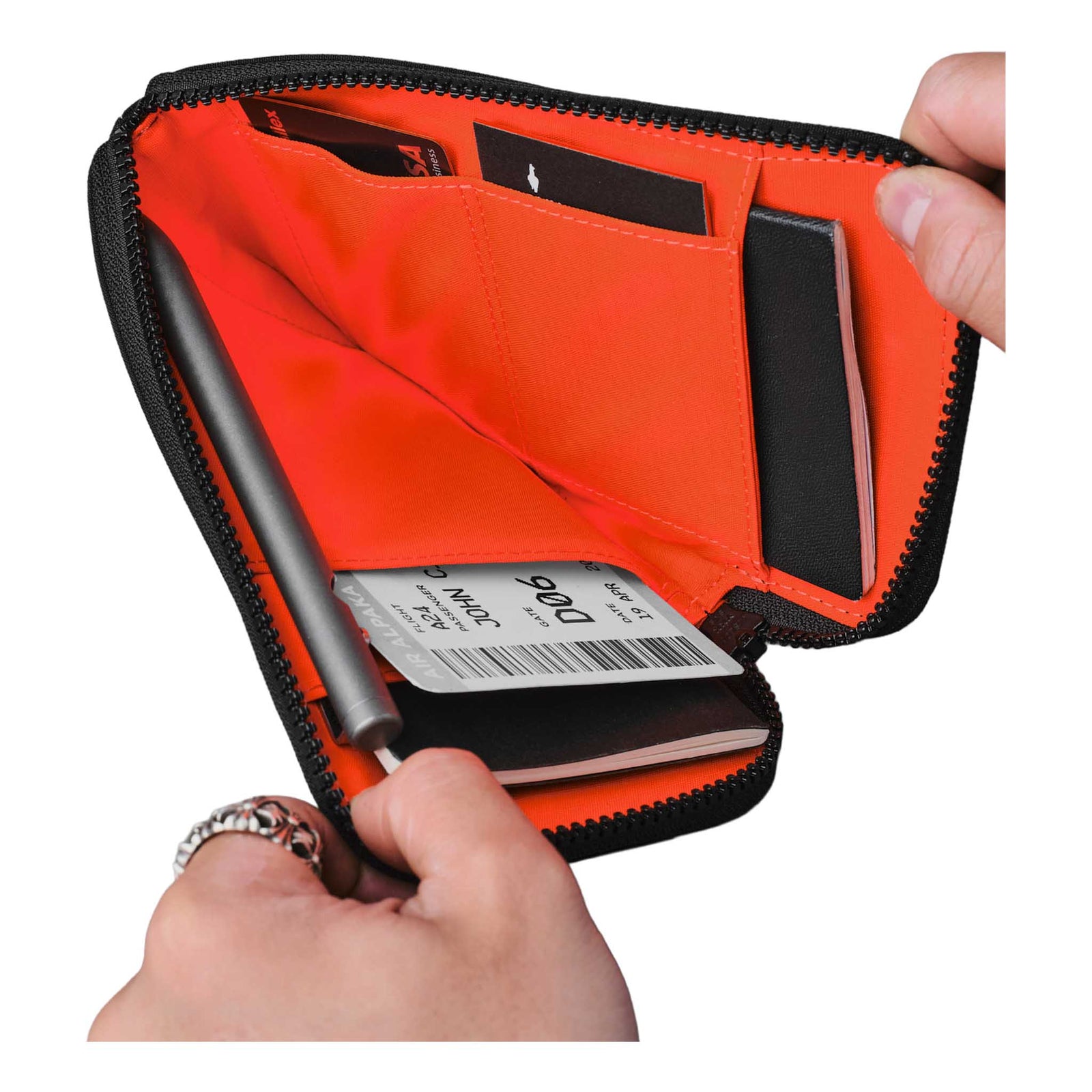 Zip Travel Wallet Alpaka AD010590118 Wallets One Size / Black | Axoflux 210D