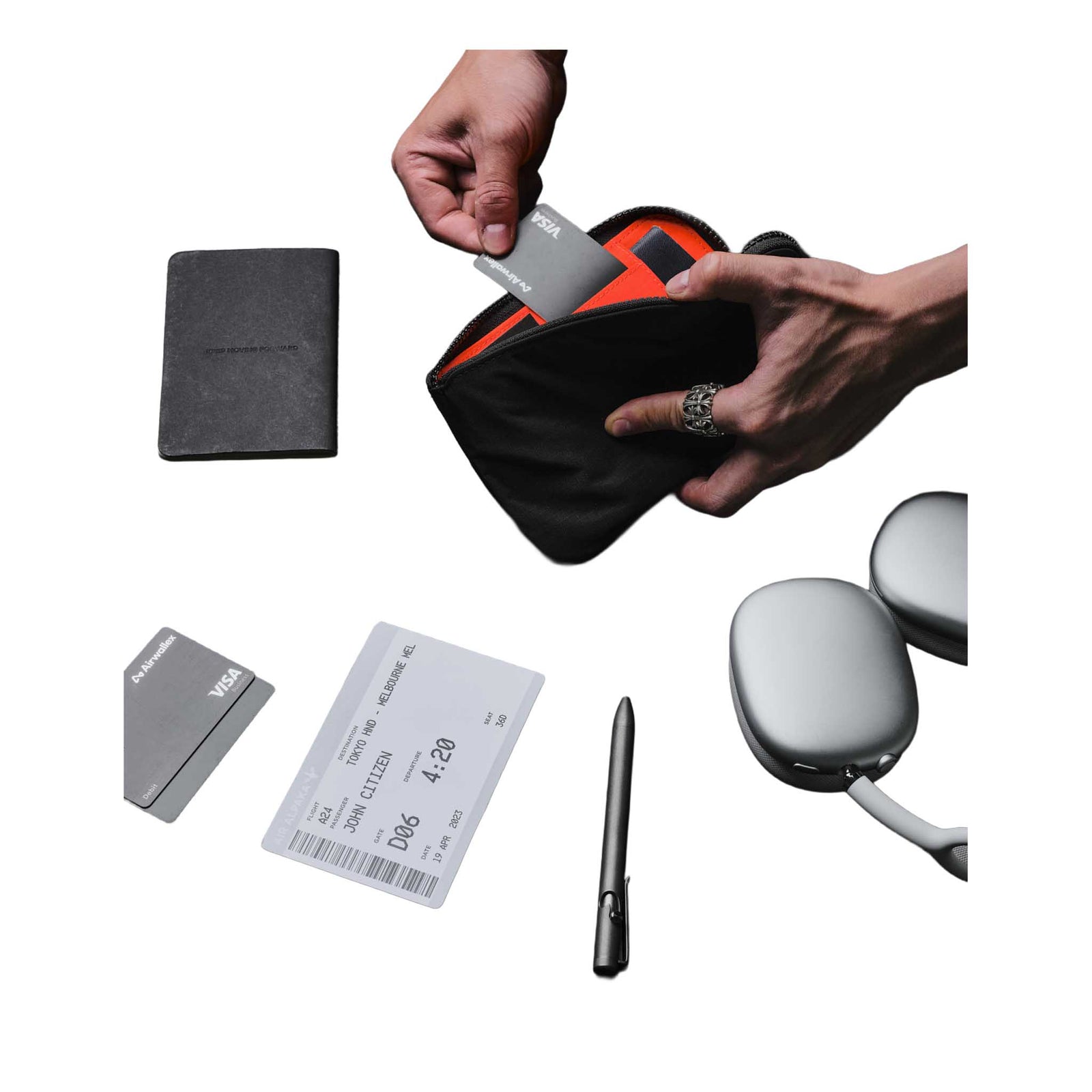 Zip Travel Wallet Alpaka AD010590118 Wallets One Size / Black | Axoflux 210D