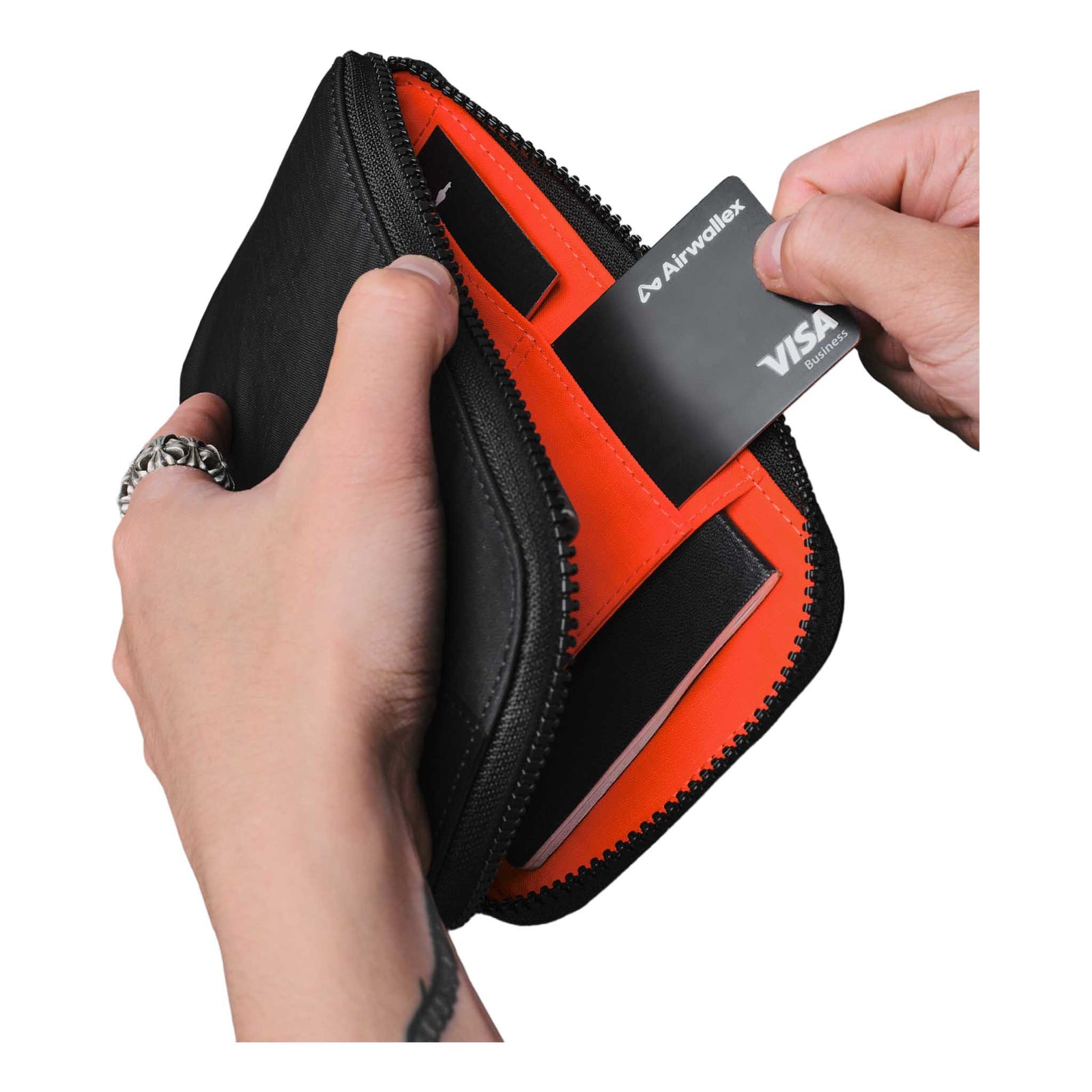Zip Travel Wallet Alpaka AD010590118 Wallets One Size / Black | Axoflux 210D