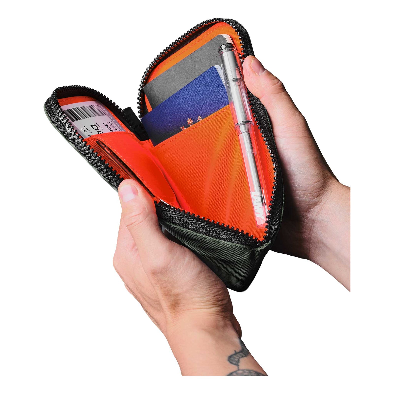 Zip Travel Wallet Alpaka AD010590518 Wallets One Size / Green | Axoflux 210D