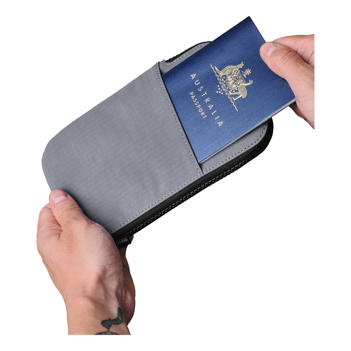 Zip Travel Wallet Alpaka AD010590218 Wallets One Size / Grey | Axoflux 210D