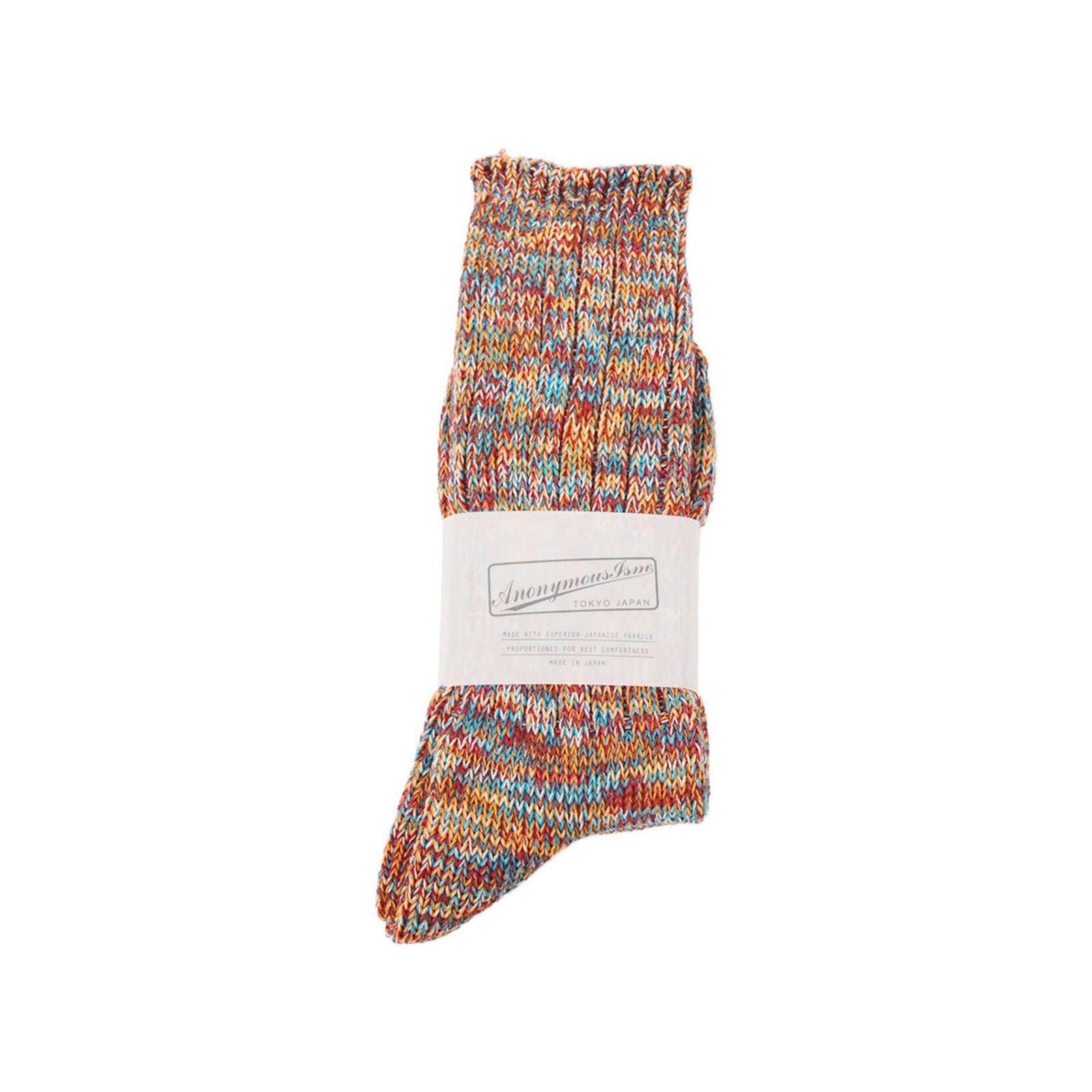 5 Colour Mix Crew Anonymous Ism Unisex Socks