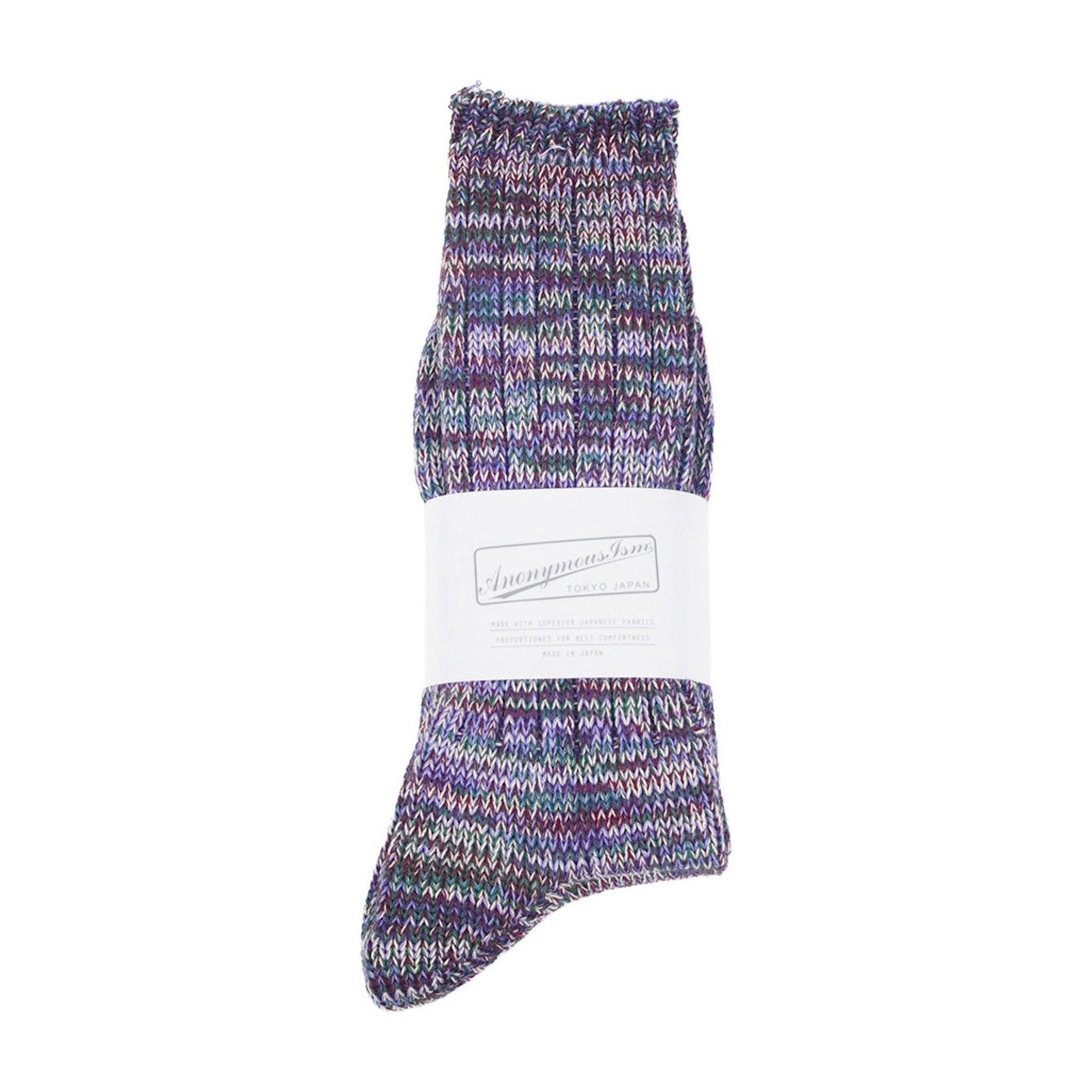 5 Colour Mix Crew Anonymous Ism Unisex Socks