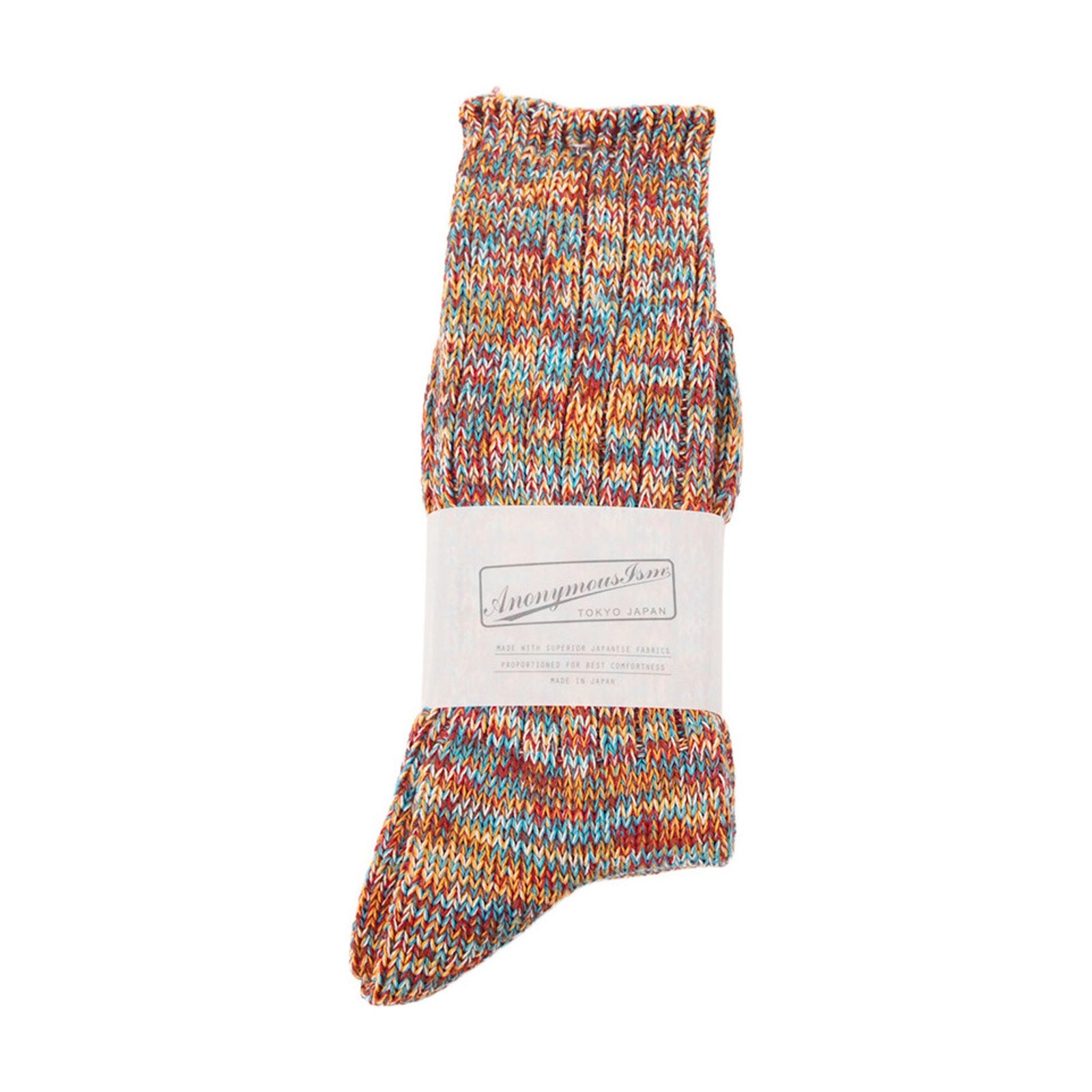 5 Colour Mix Crew Anonymous Ism Unisex Socks