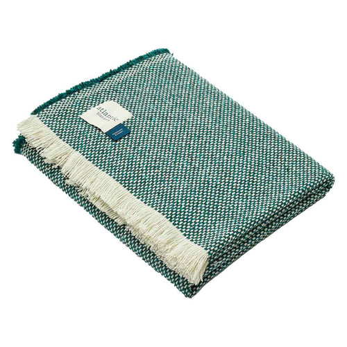 Recycled Wool Blanket Atlantic Blankets WO-RE-SG Blankets Standard / Sea Green