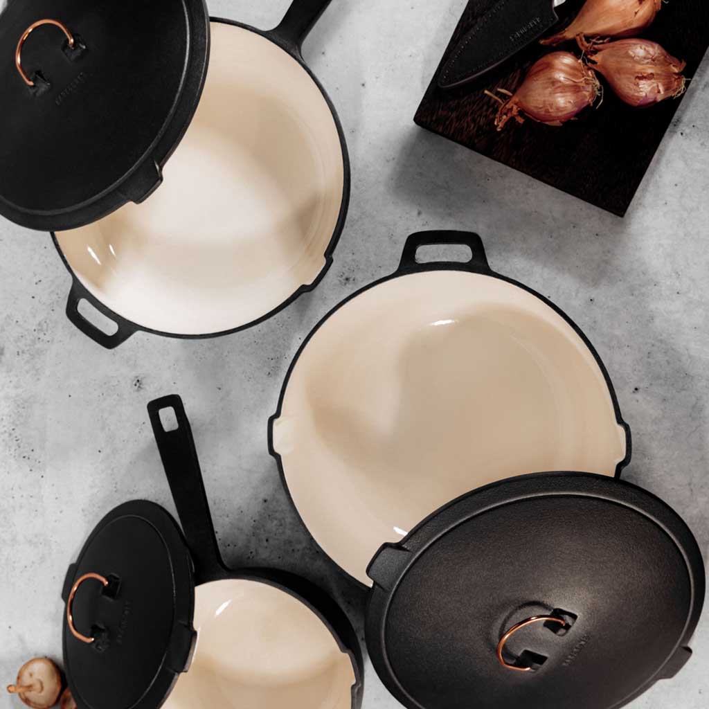 Enamel Lined Crock Pot Barebones Living CKW-1100 Pots & Pans One Size / Slate Grey
