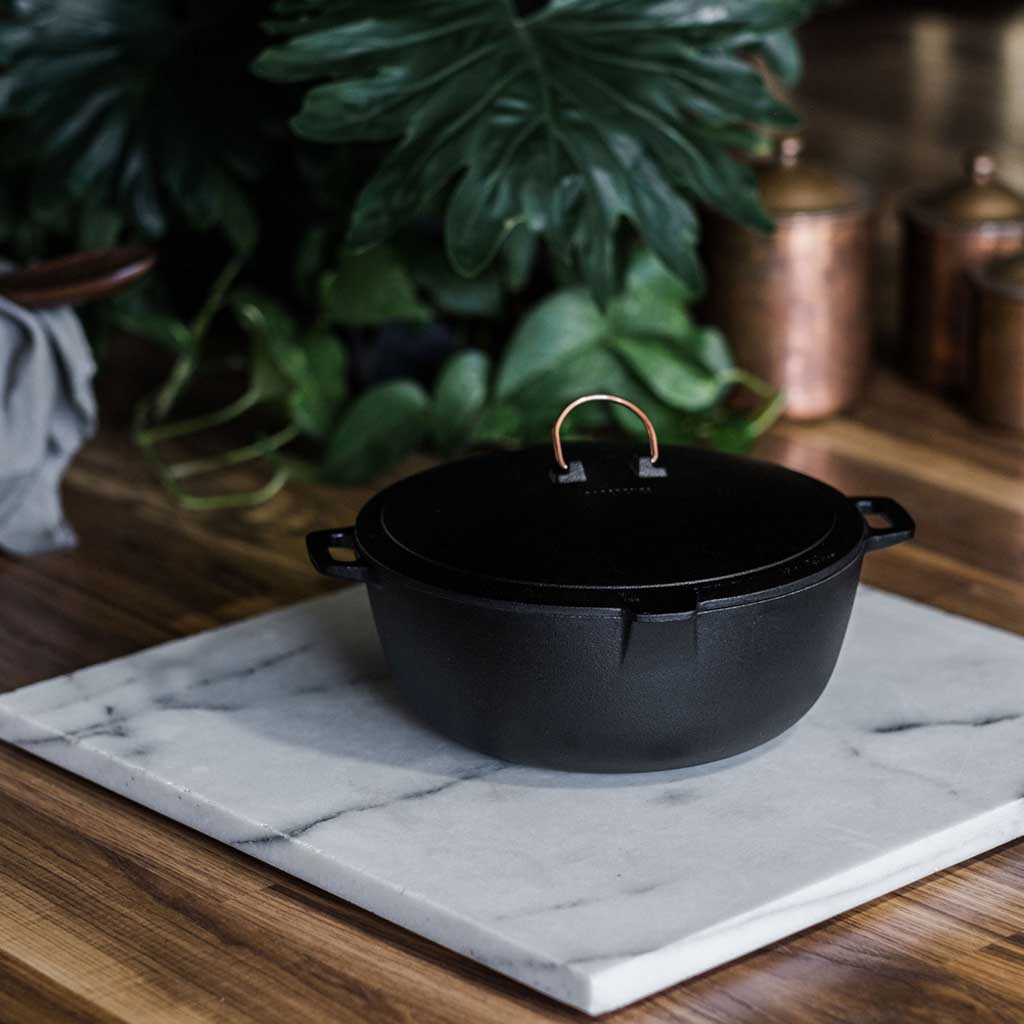 Enamel Lined Crock Pot Barebones Living CKW-1100 Pots & Pans One Size / Slate Grey