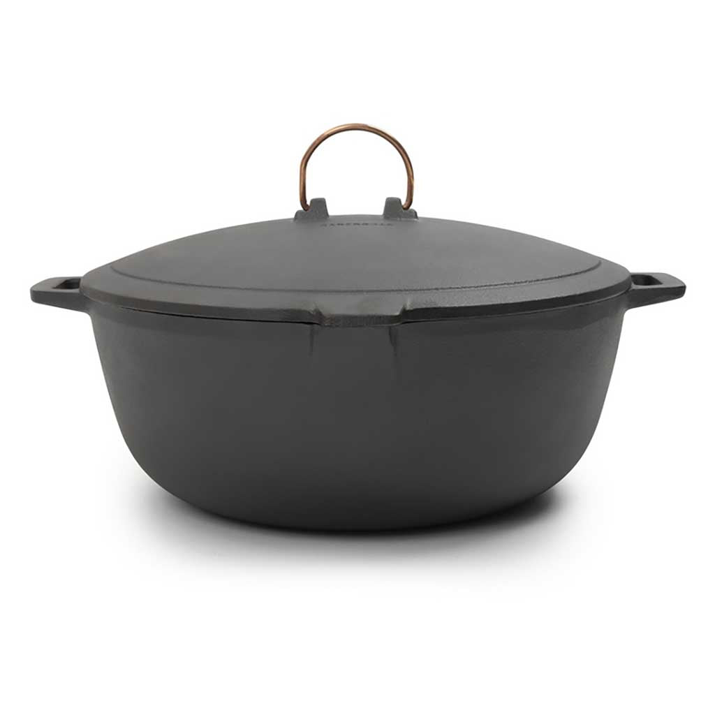 Enamel Lined Crock Pot Barebones Living CKW-1100 Pots &amp; Pans One Size / Slate Grey
