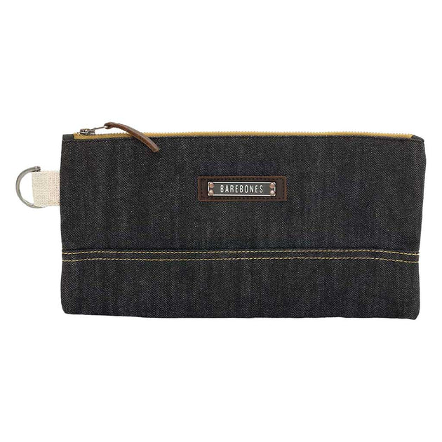 Neelum Zipper Pouch | Waxed Denim Barebones Living STC-732 Pouches Small / Waxed Denim