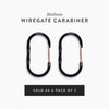 Wiregate Carabiner Barebones Living STR-619 Keyrings Medium / Black