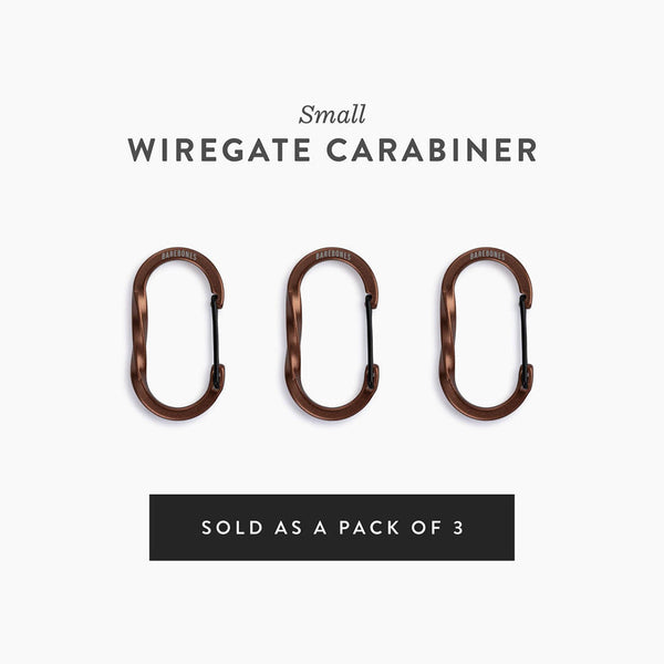 Wiregate Carabiner Barebones Living STR-623 Keyrings Small / Copper