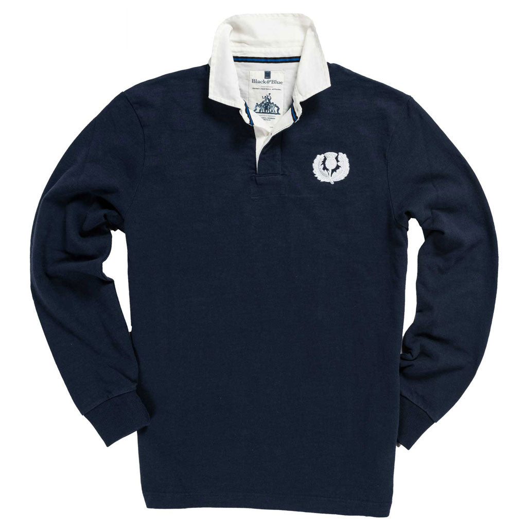 Scotland 1871 Rugby Shirt Black &amp; Blue 1871 Rugby Shirts