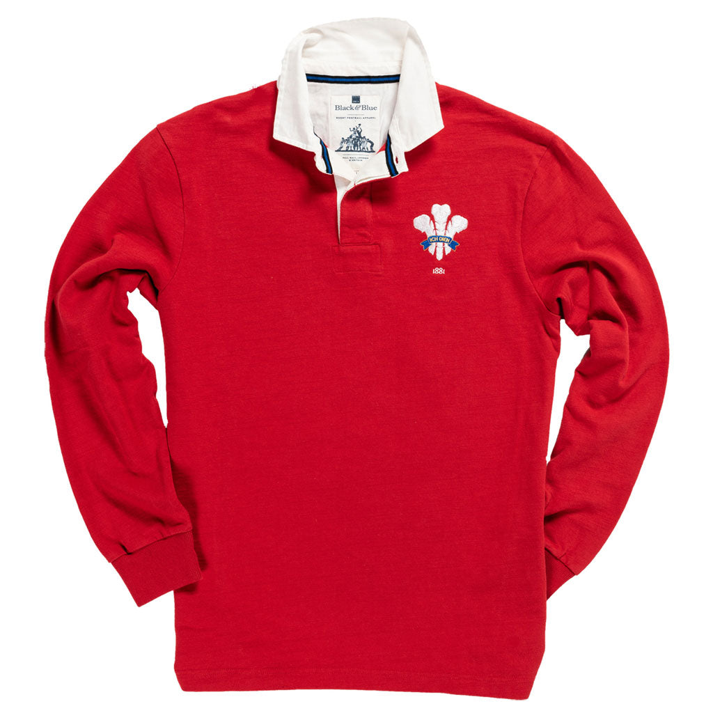 Wales 1881 Rugby Shirt Black &amp; Blue 1871 Rugby Shirts