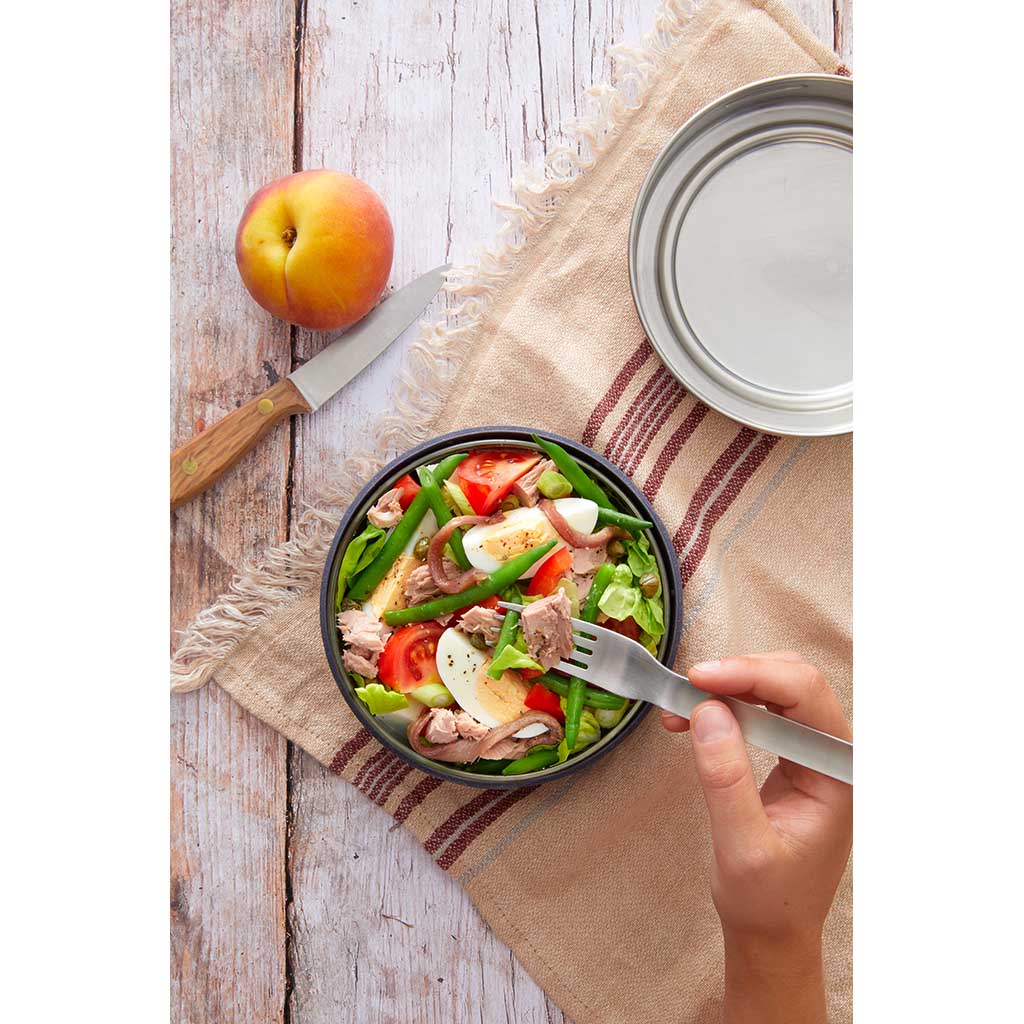 Glass Lunch Bowl Black+Blum GR-LB-L014 Food Containers 750ml / Almond
