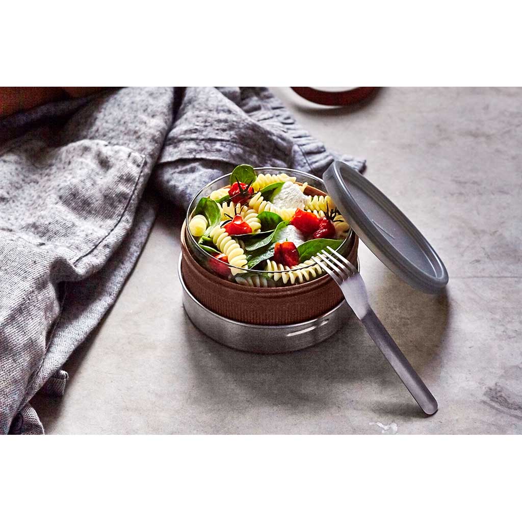 Glass Lunch Bowl Black+Blum GR-LB-L014 Food Containers 750ml / Almond