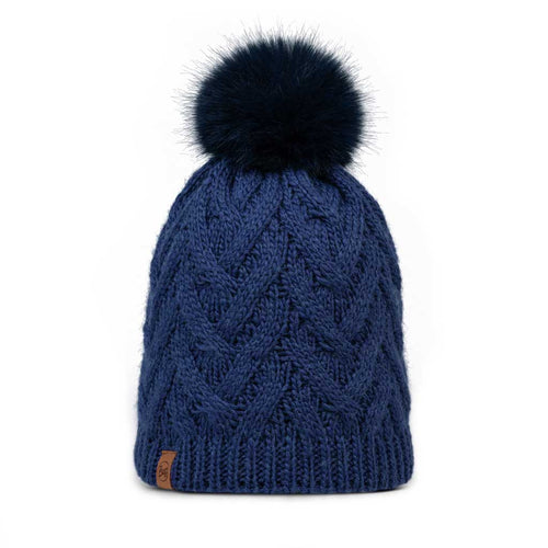 Caryn Knitted Beanie & Fleece Band BUFF 136743.717 Beanies One Size / Midnight