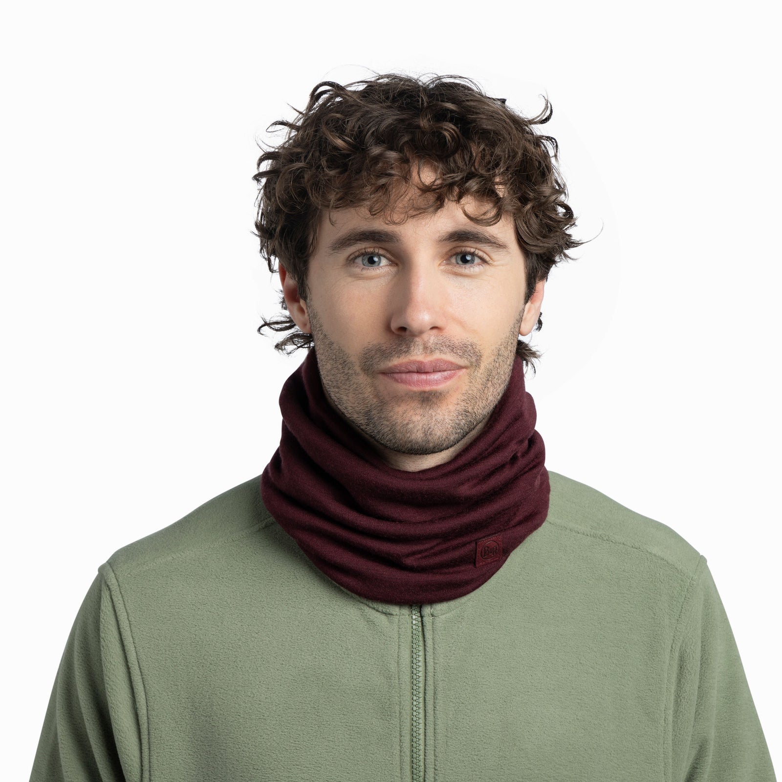 Merino Heavyweight BUFF 113018.653 Neck Gaiters One Size / Garnet