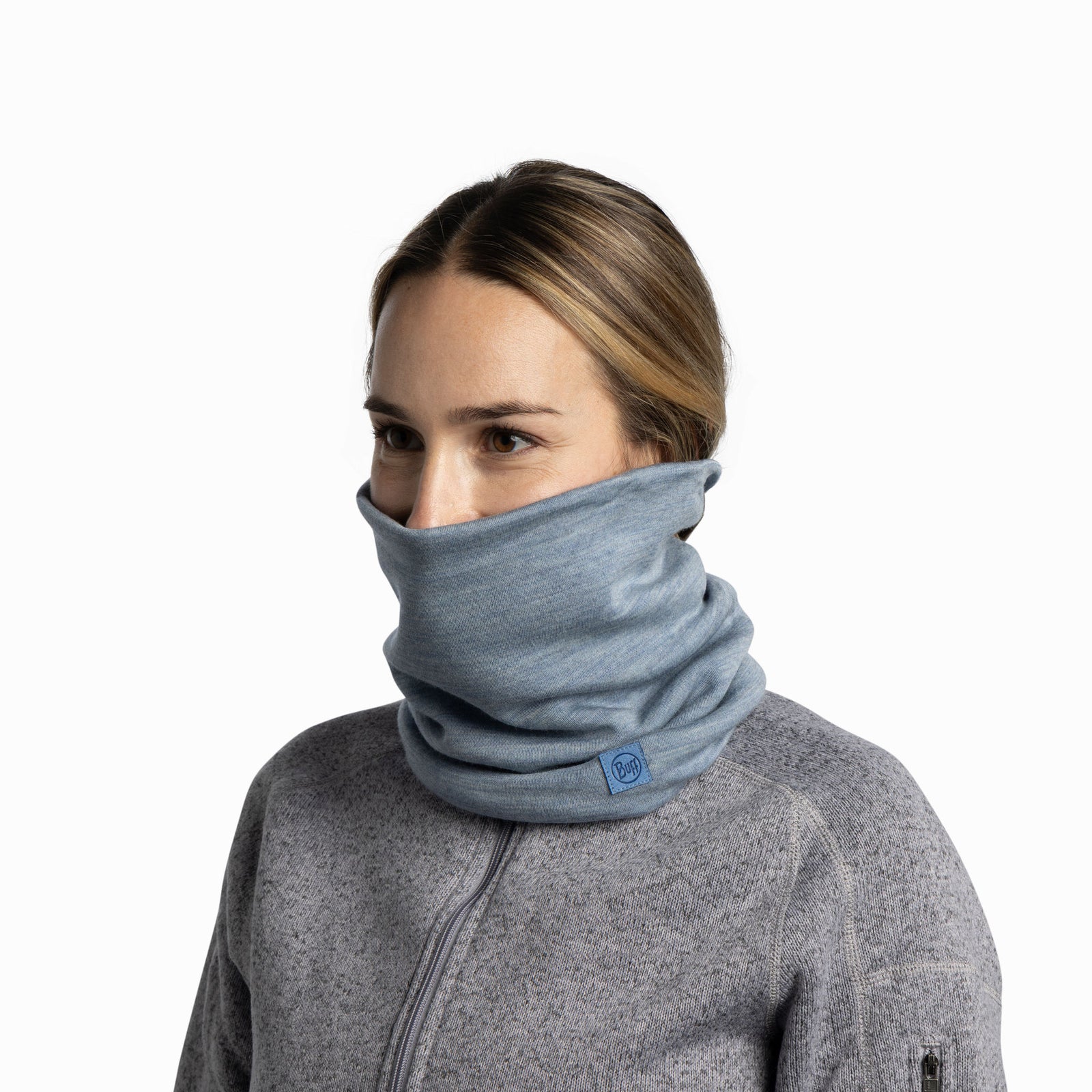 Merino Heavyweight BUFF 113018.704 Neck Gaiters One Size / Light Blue