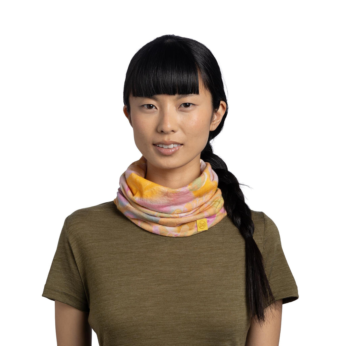 Merino Lightweight BUFF 137886.555 Neck Gaiters One Size / Esmerald Multi