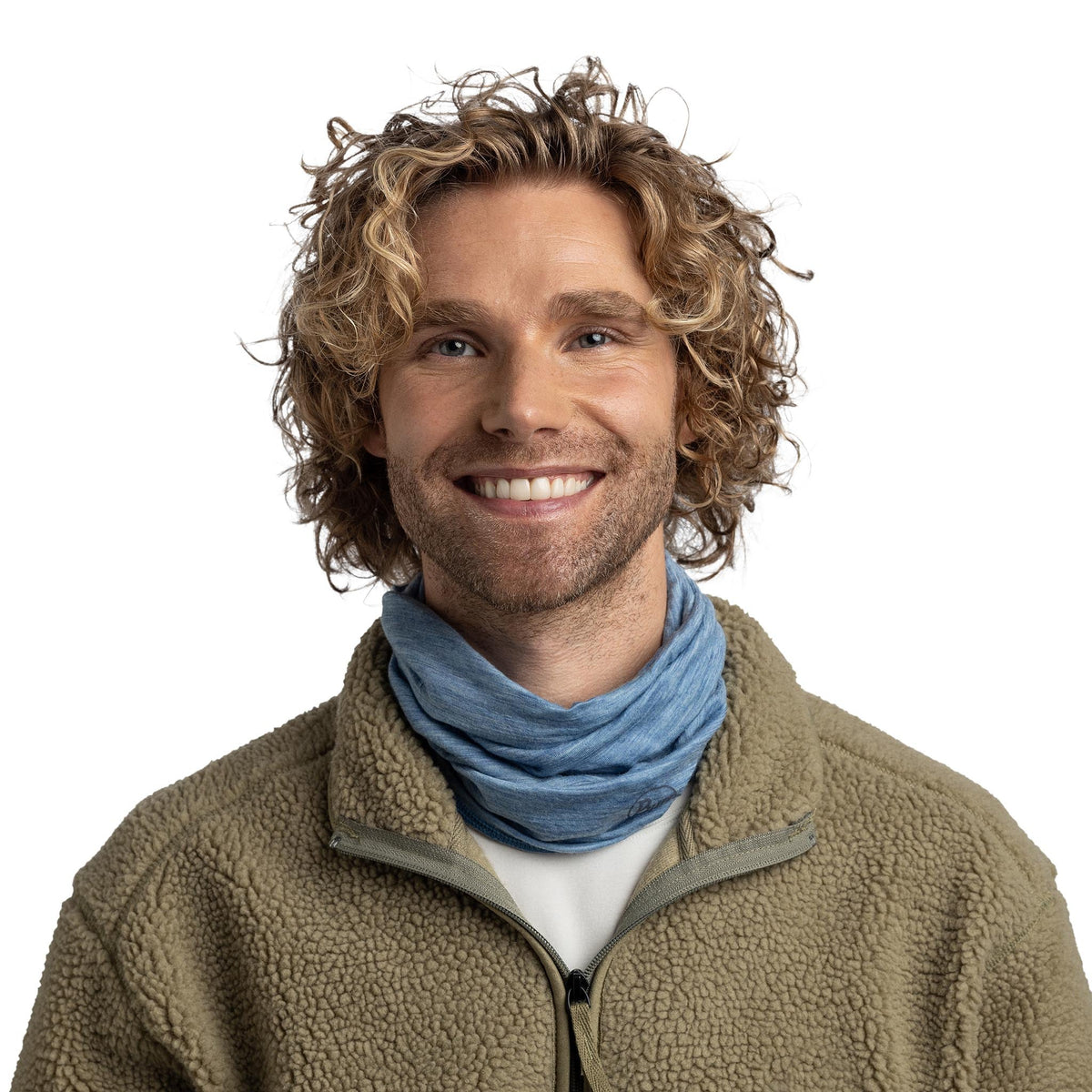 Merino Lightweight BUFF 113010.739 Neck Gaiters One Size / Lake Blue