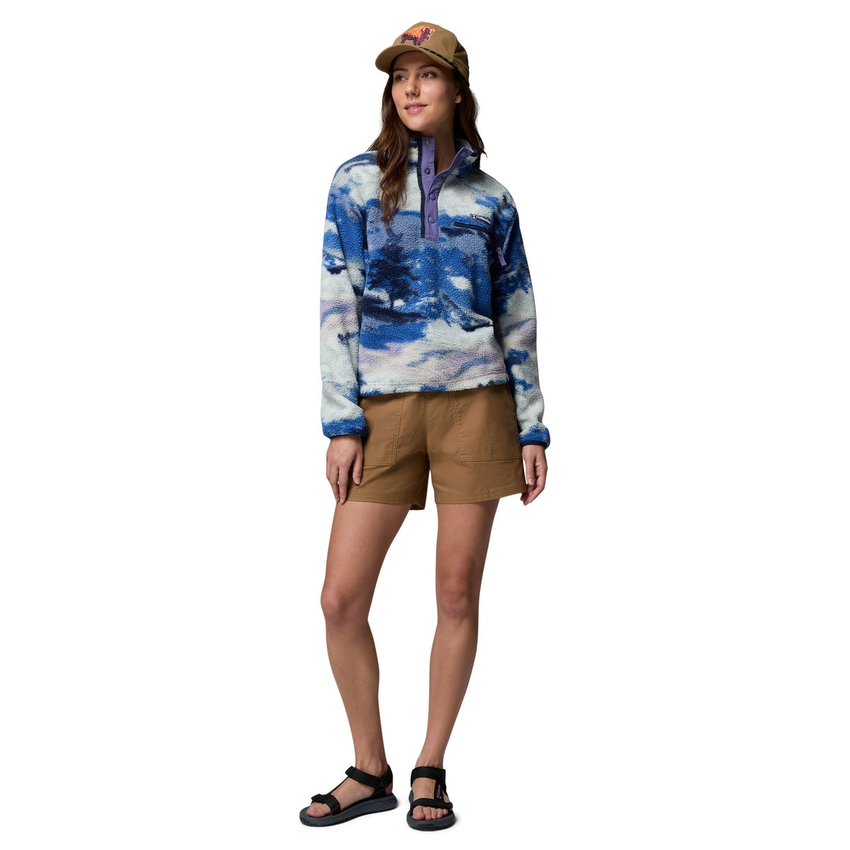 Helvetia™ II Printed Cropped Half Snap | Women's Columbia Women's Hoodies