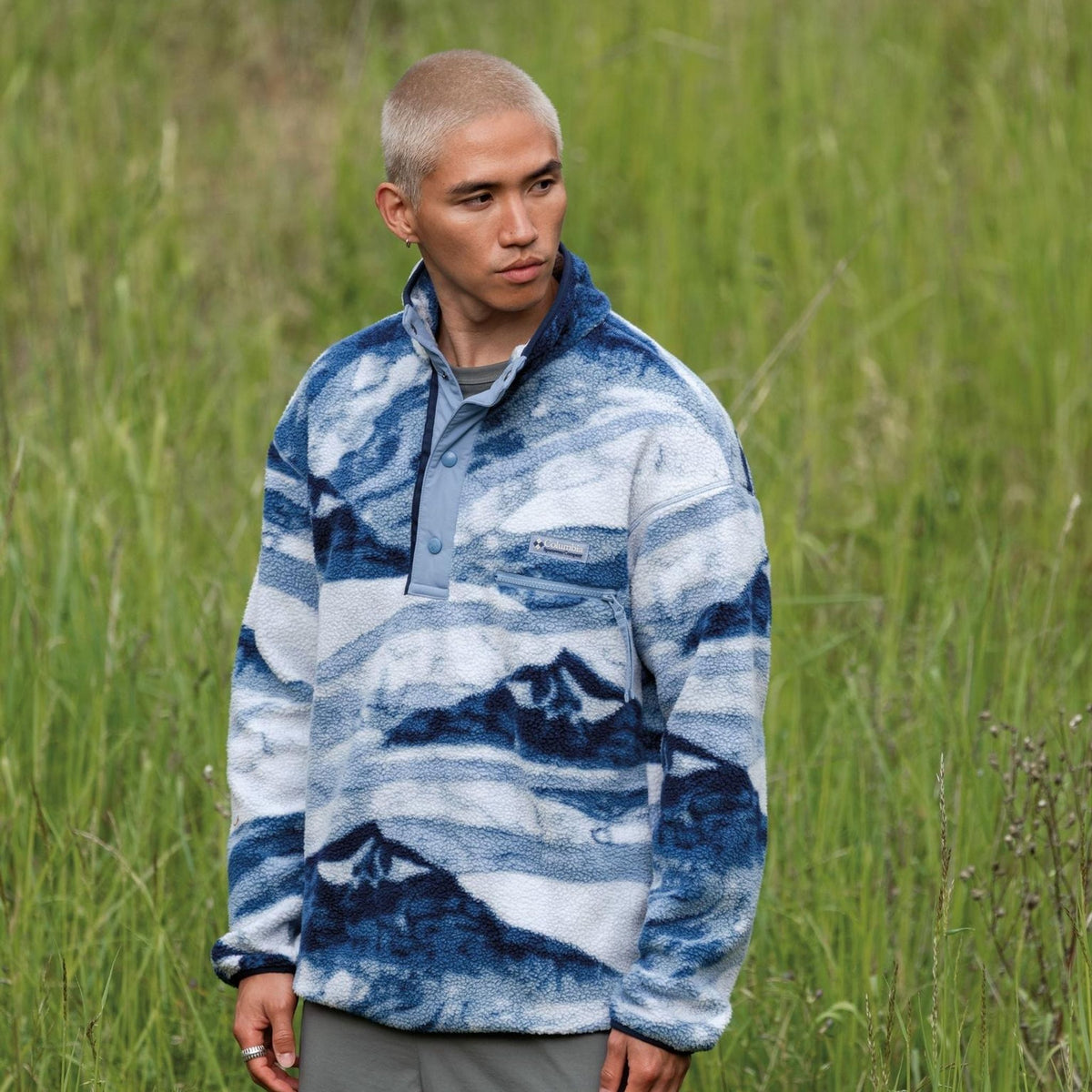 Helvetia™ II Printed Half Snap Fleece | Men's