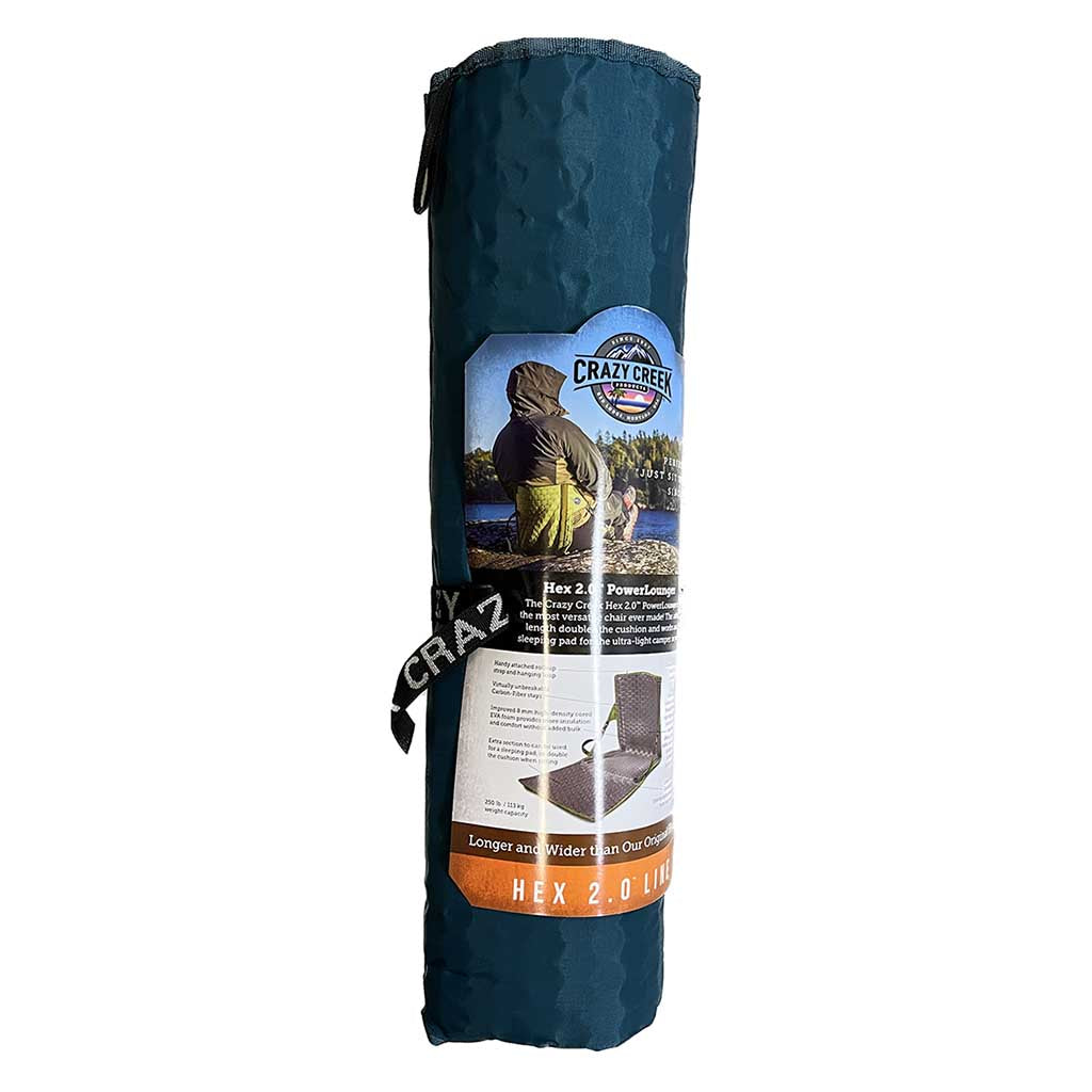 Hex 2.0 PowerLounger Crazy Creek 1049-185 Chairs One Size / Aleutian Blue/Slate Grey