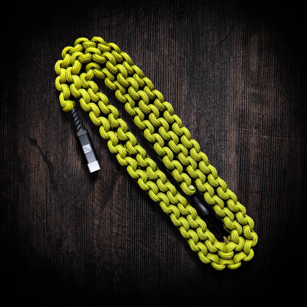 USB-C to C Paracord Cable Dark Energy IND-CCC03GRGR USB Cables One Size / Green