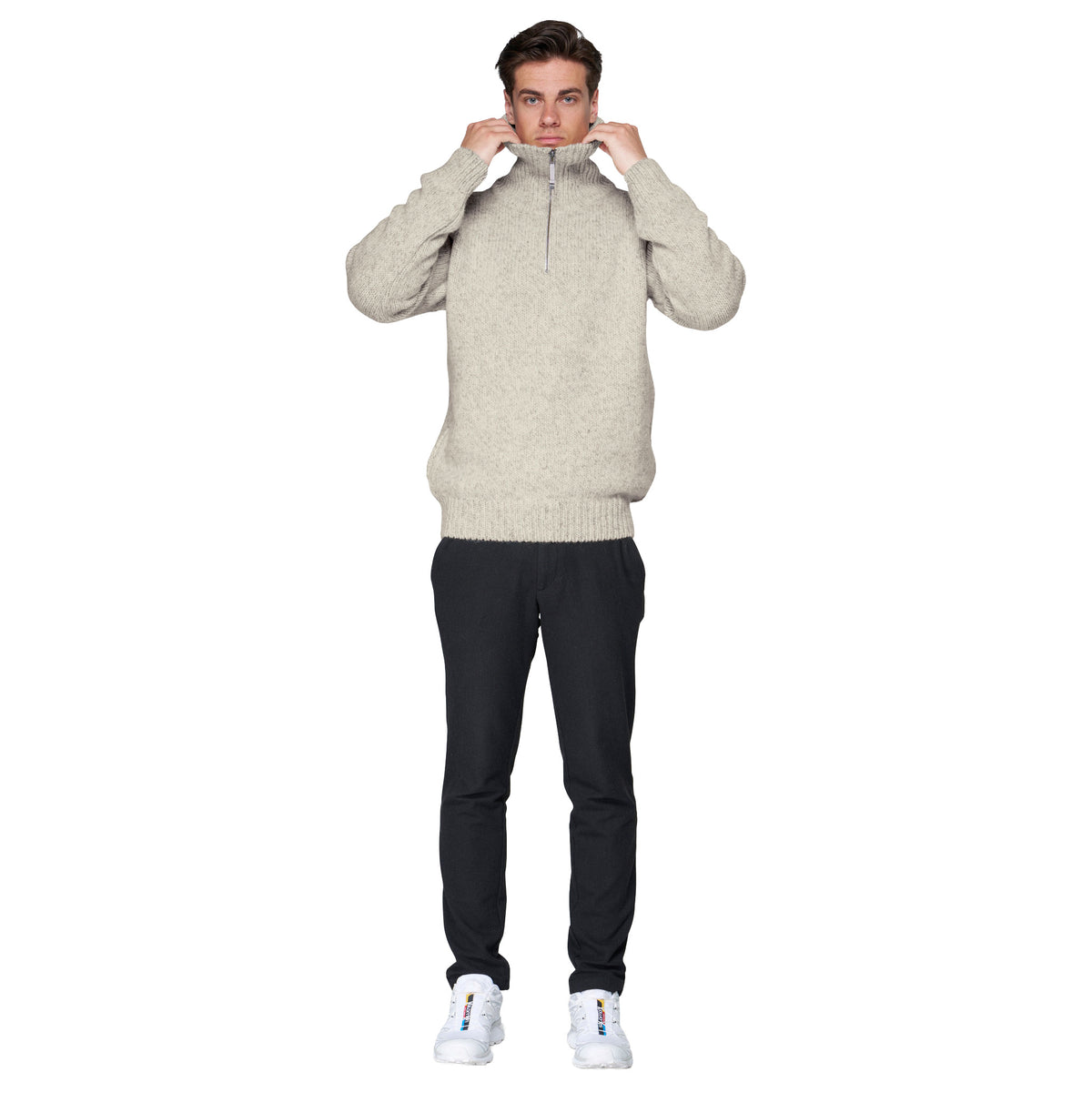 Nansen Wool Zip Neck Devold Unisex Knitted Jumpers