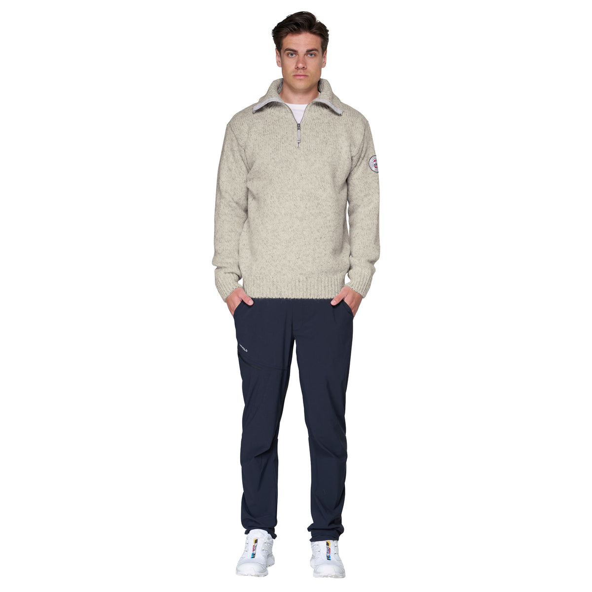 Nansen Wool Zip Neck Devold Unisex Knitted Jumpers