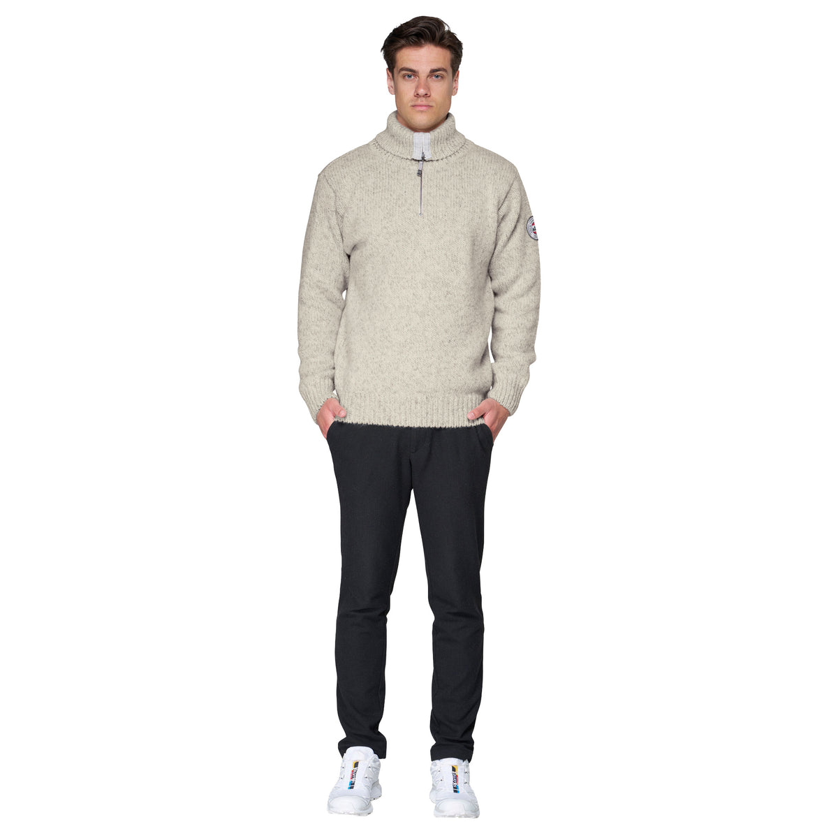 Nansen Wool Zip Neck Devold Unisex Knitted Jumpers
