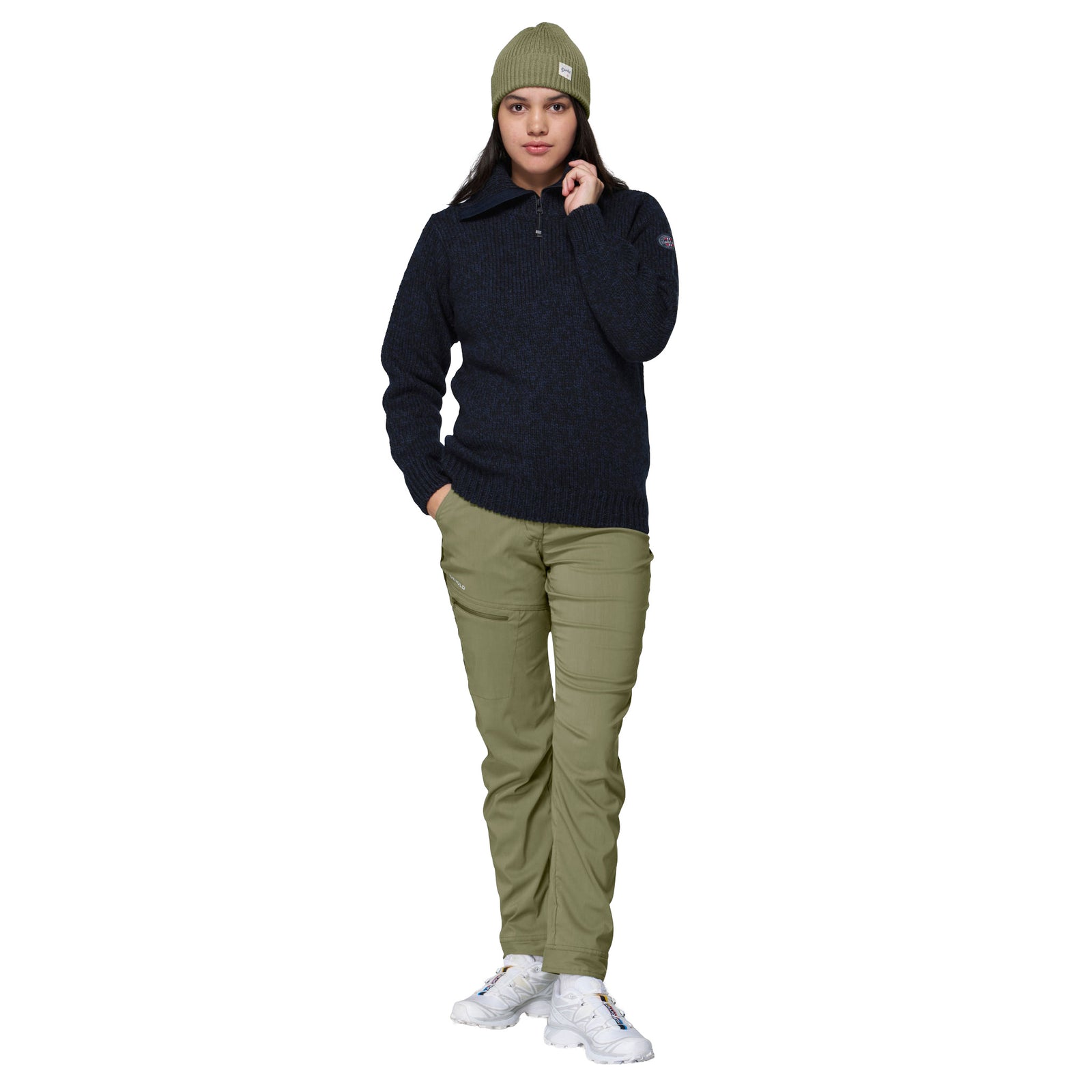 Nansen Wool Zip Neck Devold Unisex Knitted Jumpers