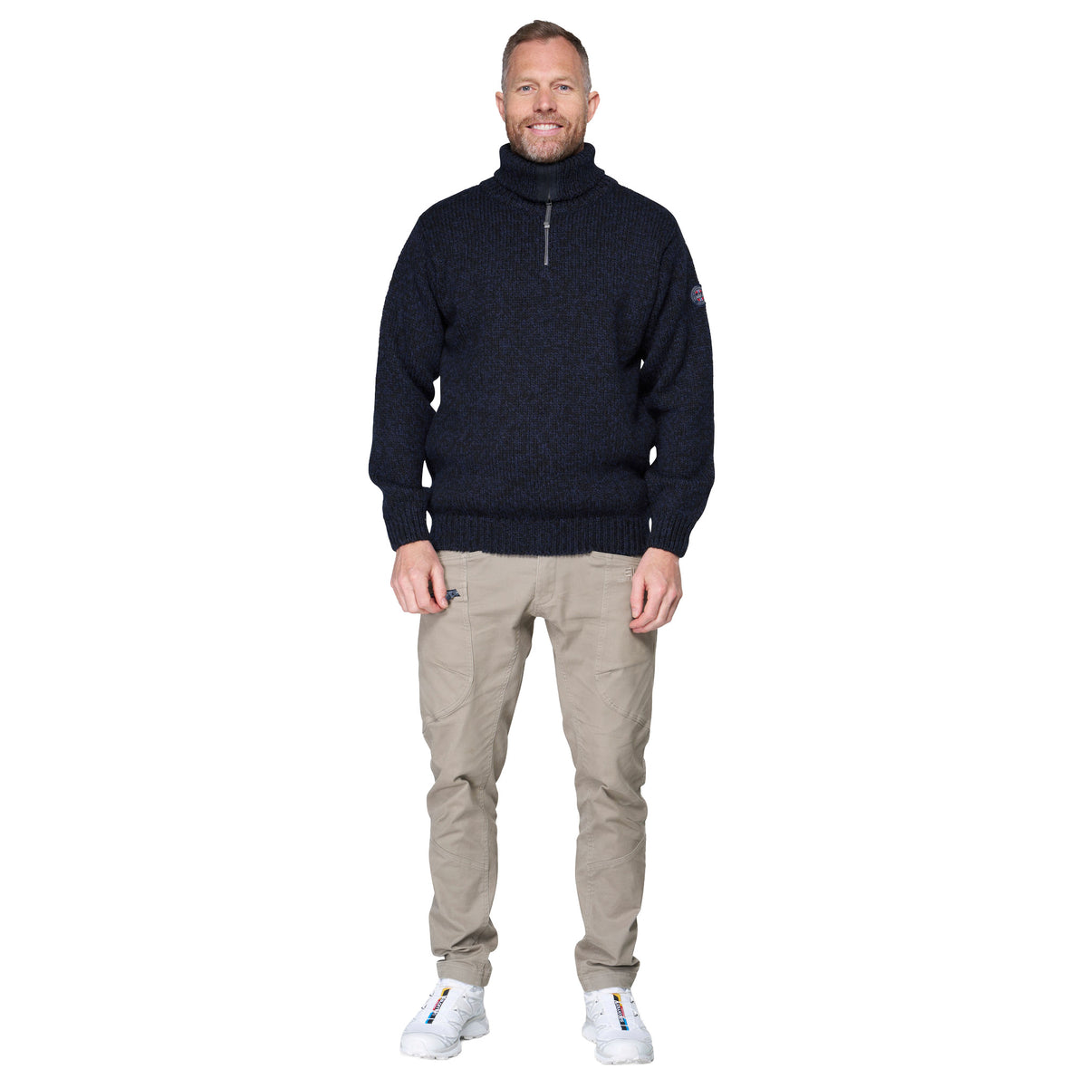Nansen Wool Zip Neck Devold Unisex Knitted Jumpers