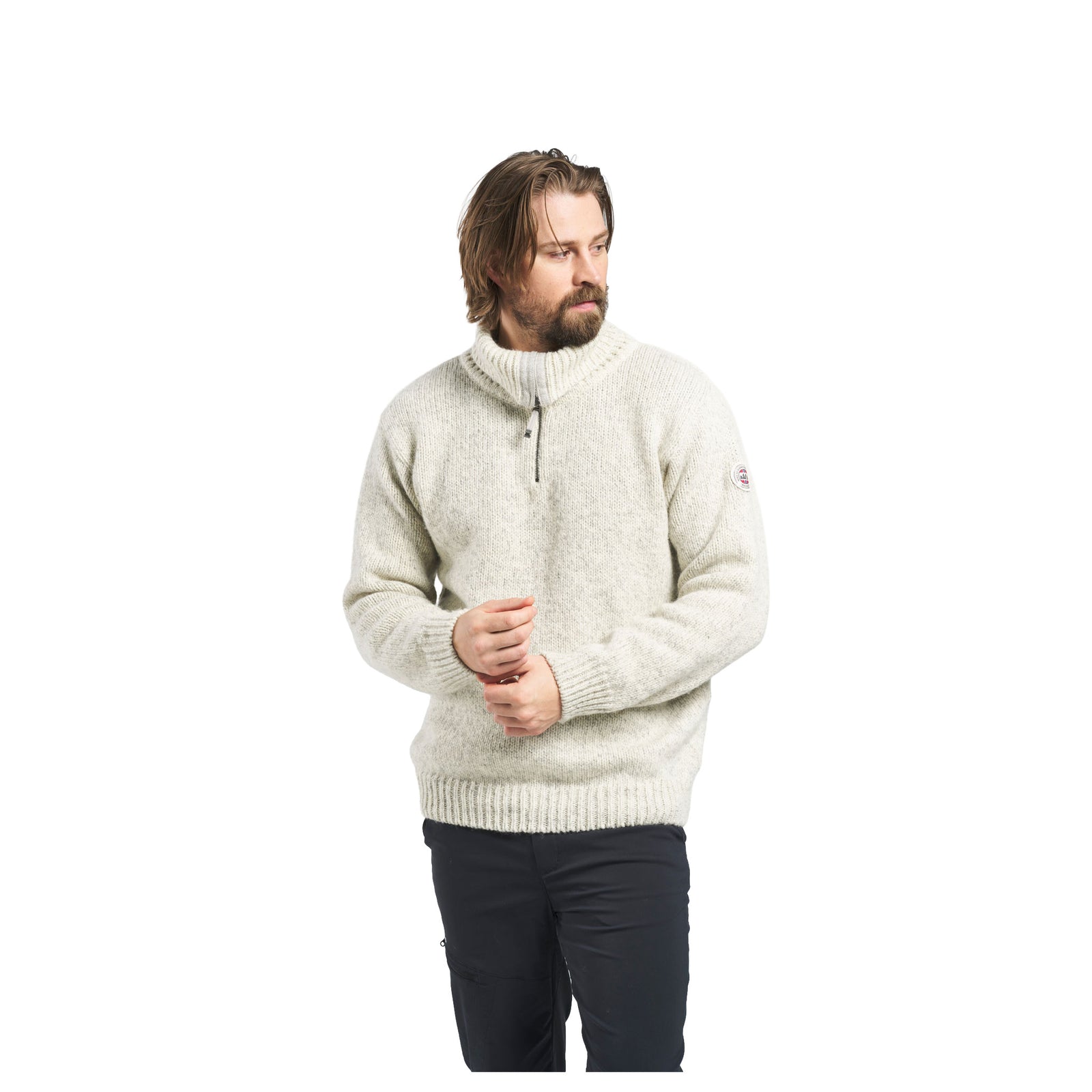 Nansen Wool Zip Neck Devold Unisex Knitted Jumpers