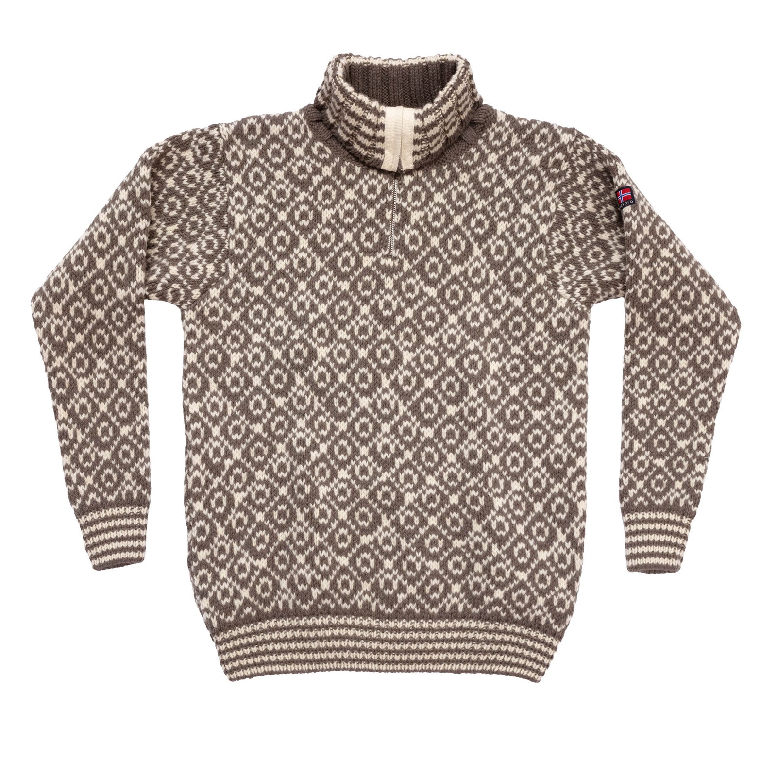 Svalbard Wool Zip Neck Devold Unisex Knitted Jumpers