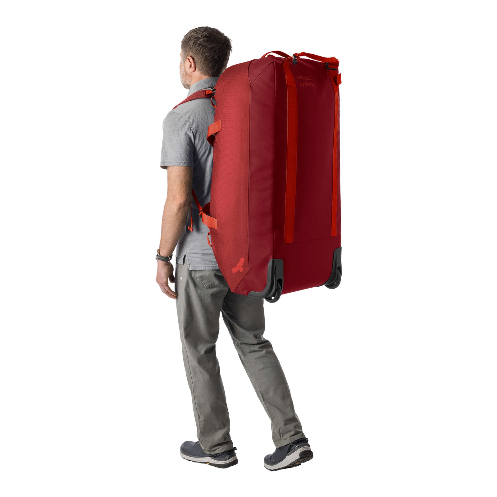 No Matter What Rolling Duffle 120L Eagle Creek EC020609614 Wheeled Duffle Bags 120L / Cranberry Red