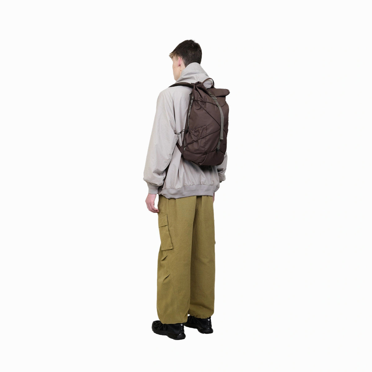 Dayle Roll Top Backpack Elliker 34001-DARKBROWN Backpacks 21L / Dark Brown