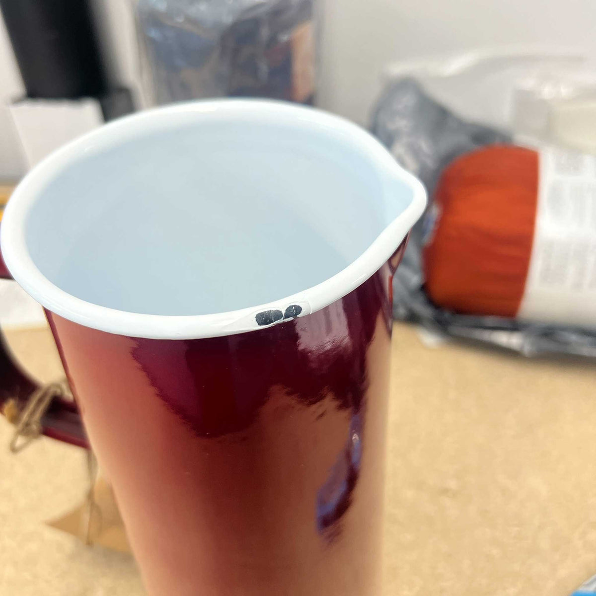 3 Pint Jug | SMALL DEFECT SALE Falcon Enamelware SDS-FAL-702-LE-UK Jugs 3 Pints / Burgundy