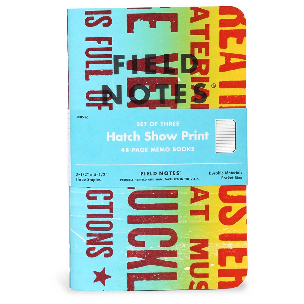 Hatch Ruled Paper (3-Pack) Field Notes FNC-56 Notebooks One Size / Multi