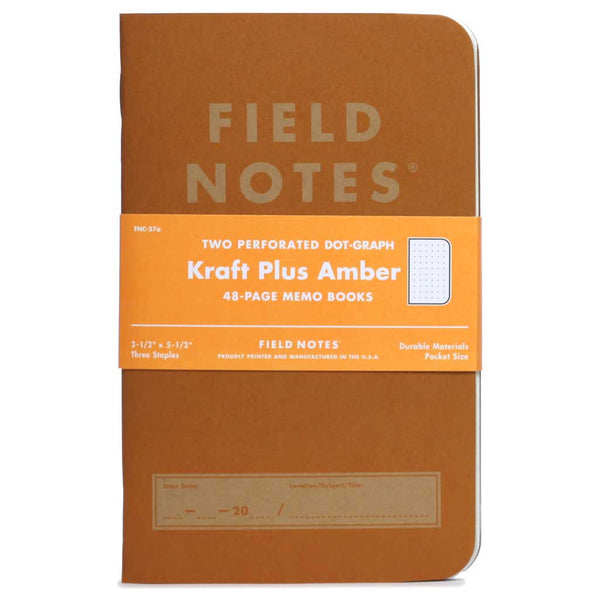 Kraft Plus (2-Pack) Field Notes FNC-57a Notebooks One Size / Amber