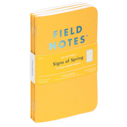 Signs of Spring Dot-Graph Paper (3-Pack) Field Notes FNC-54 Notebooks One Size / Yellow